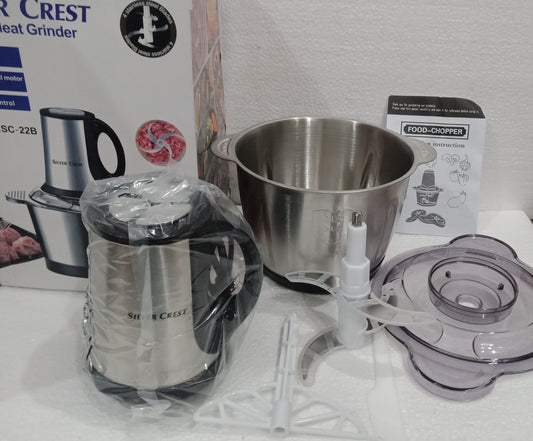 Silver Crest Multi Functions Meat Chopper (3 Litr) Steel Bowl