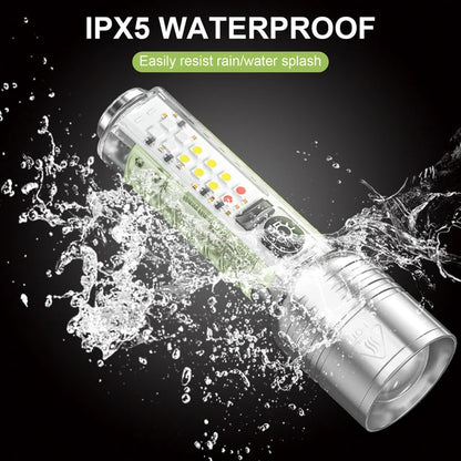 Multifunctional Zoom Flashlight 520A | Rechargeable LED Torch with USB Charging