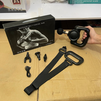 Rechargeable Massager Facial with Belt Model HB-016 | 30W, 05 speed, 04 Massage head attachement, with powerful battery backup, for muscle pain relief.