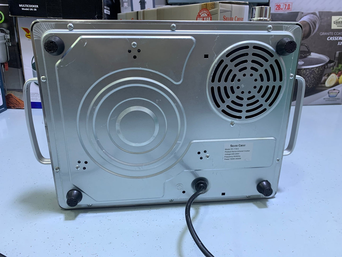 Silver Crest Electric Ceramic Hot Plate – Safe, Stylish & Quick Cooking