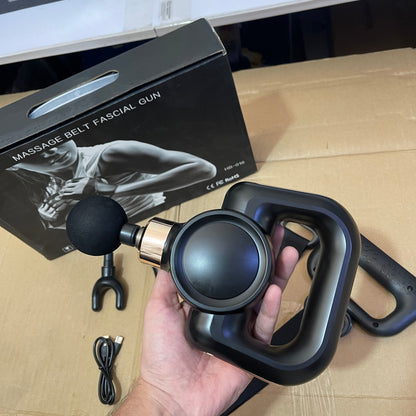 Rechargeable Massager Facial with Belt Model HB-016 | 30W, 05 speed, 04 Massage head attachement, with powerful battery backup, for muscle pain relief.