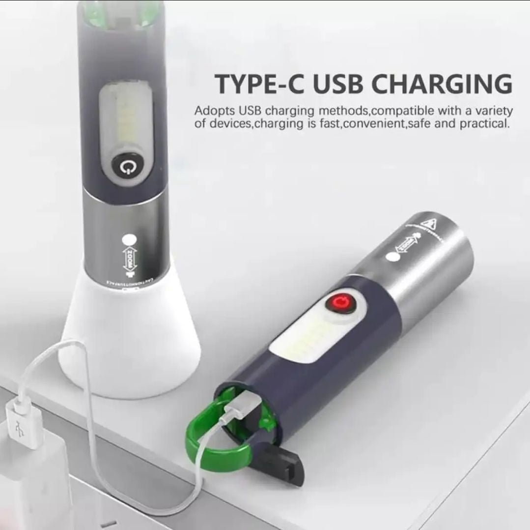 Rechargeable LED Emergency Light | Portable Camping Lamp Torch with USB Charging