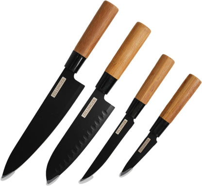 4Pcs Japanese Zillinger Knife Set - side view