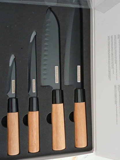 4Pcs Japanese Zillinger Knife Set - top view