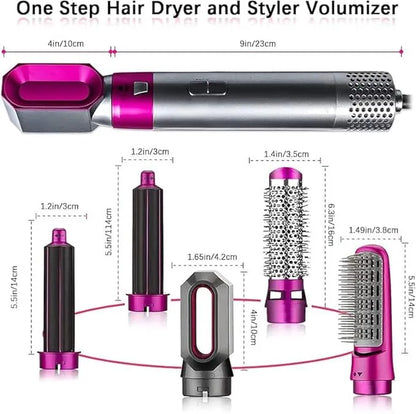 5 in 1 Hot Air Styler Hair Dryer - in use