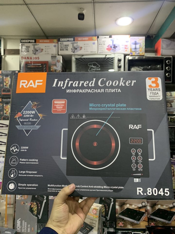 RAF Infrared Cooker – 2200W Electric Hotplate with LED Display & 1-Year Warranty | Supports 50KG
