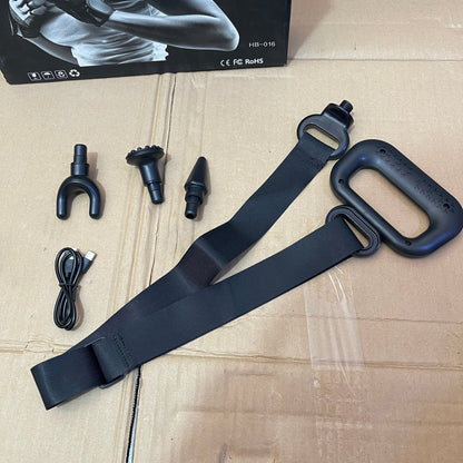 Rechargeable Massager Facial with Belt Model HB-016 | 30W, 05 speed, 04 Massage head attachement, with powerful battery backup, for muscle pain relief.
