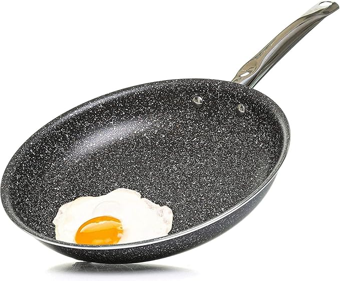 Uakeen 24, 26 & 28CM Granite Frying Pan