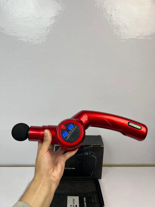 Folding Massager Gun LE8 – Compact Design with Digital Display & 6 Massage Heads