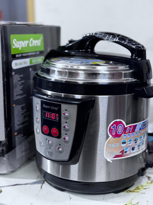 Super Crest Electric Pressure Cooker SCT-3002 – Fast & Smart Cooking Solution (1000W)