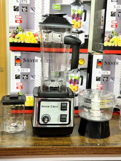 Silver Crest S.2878 3-in-1 Blender Grinder & Juicer – 5500W High Power Kitchen Food Processor