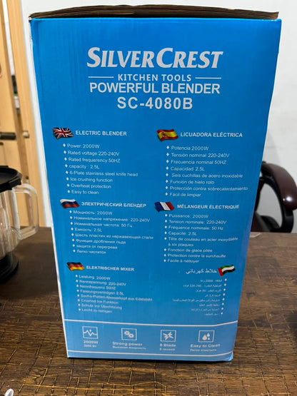 SilverCrest SC-4080B Powerful Blender – 2000W High Performance