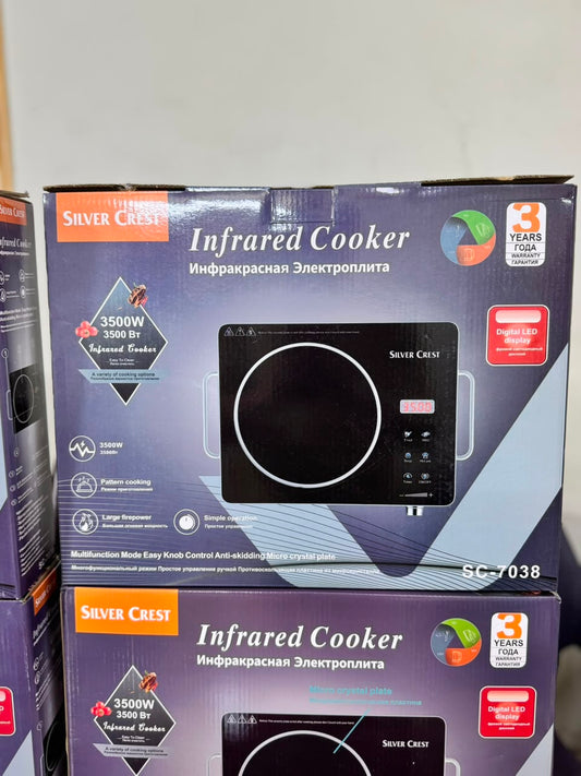 Silver Crest Electric Ceramic Hot Plate – Safe, Stylish & Quick Cooking