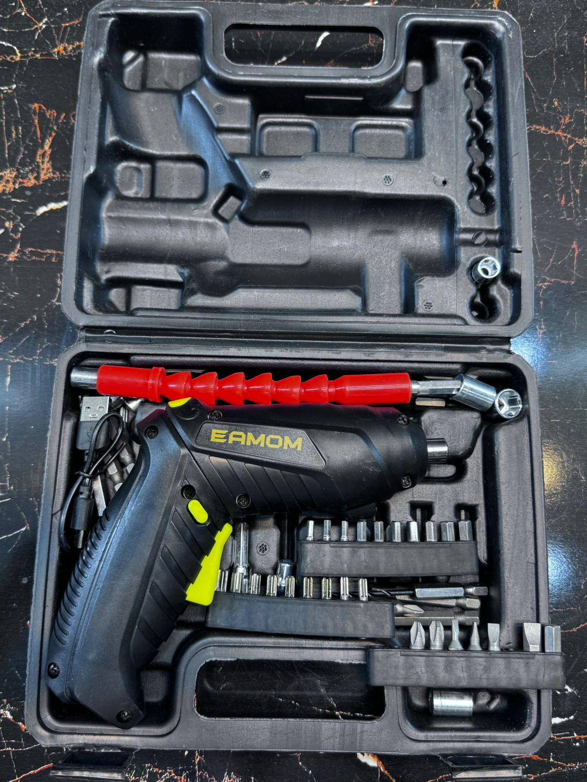 EAMOM cordless electric screwdriver / drill tool kit