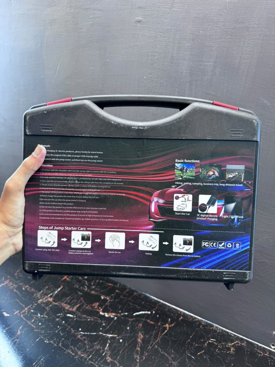 Multi-Function Car Jump Starter HW-0353 with Air Compressor