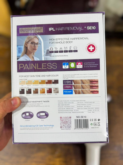 Babyverse Professional IPL Hair Removal Device - top view