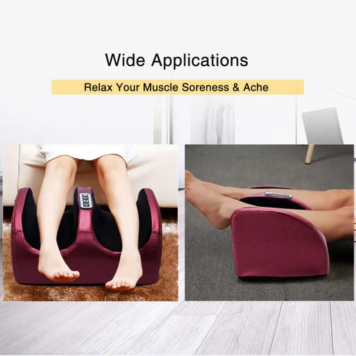 Electric Heated Foot Massager Kneading - in use