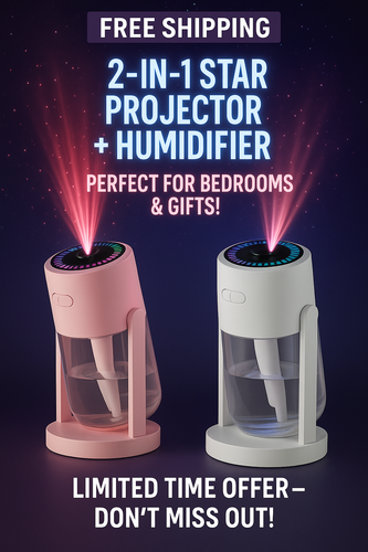 Galaxy Star Projector Humidifier 2 in 1 Night Light - front view