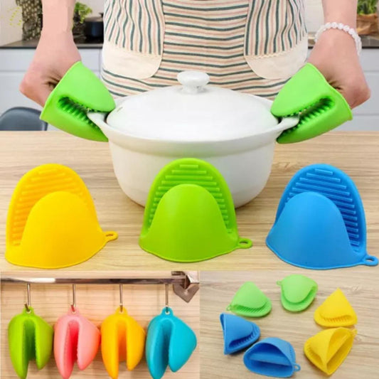 Heat Resistant Silicone Pot Holder Pair - front view