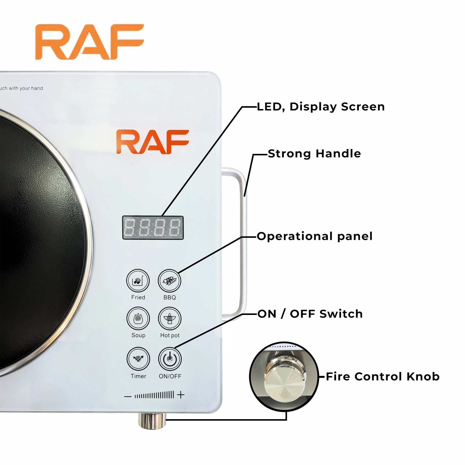 Infrared Cooker & Hot Plate– Burner Control – 3500W