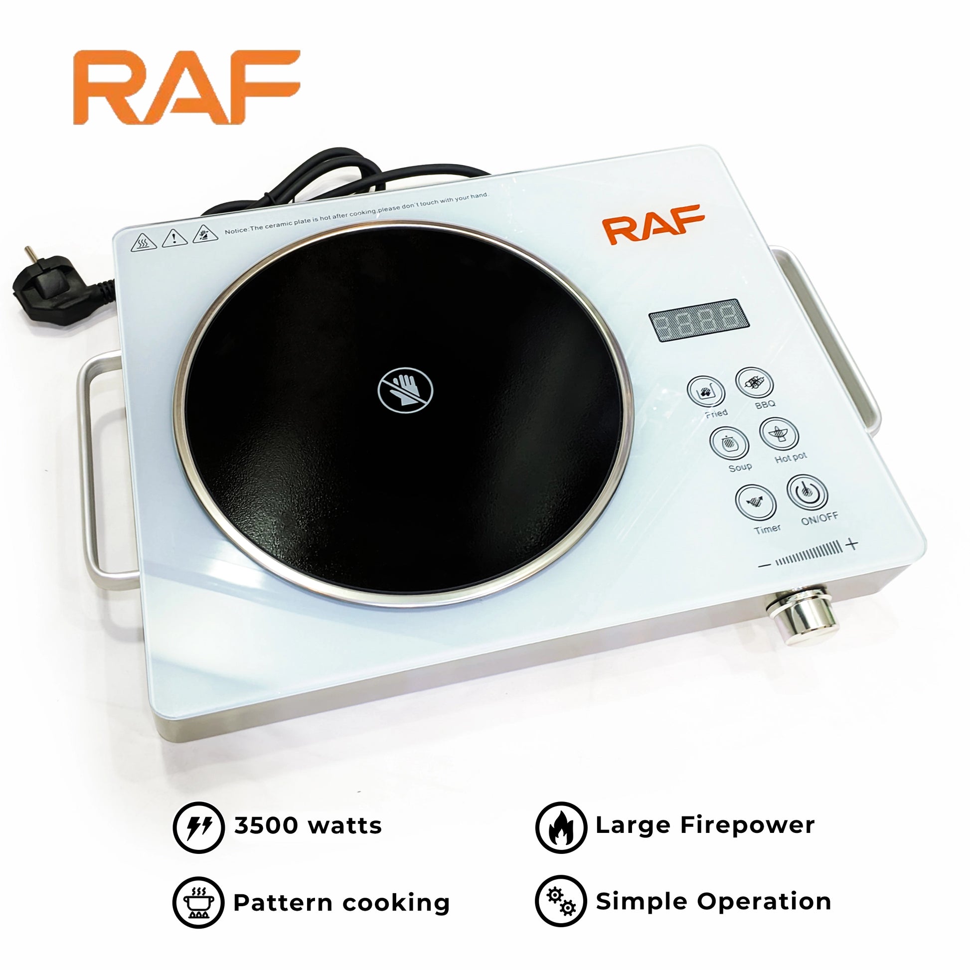 Infrared Cooker & Hot Plate– Burner Control – 3500W