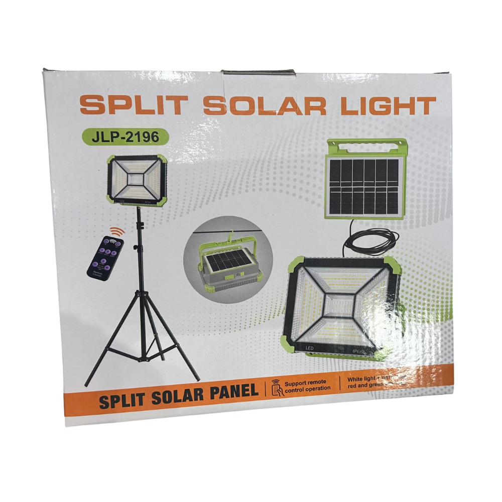 JLP-2192 Split Solar Light with Tripod and Remote - front view