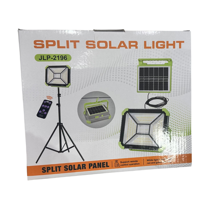 JLP-2192 Split Solar Light with Tripod and Remote - front view