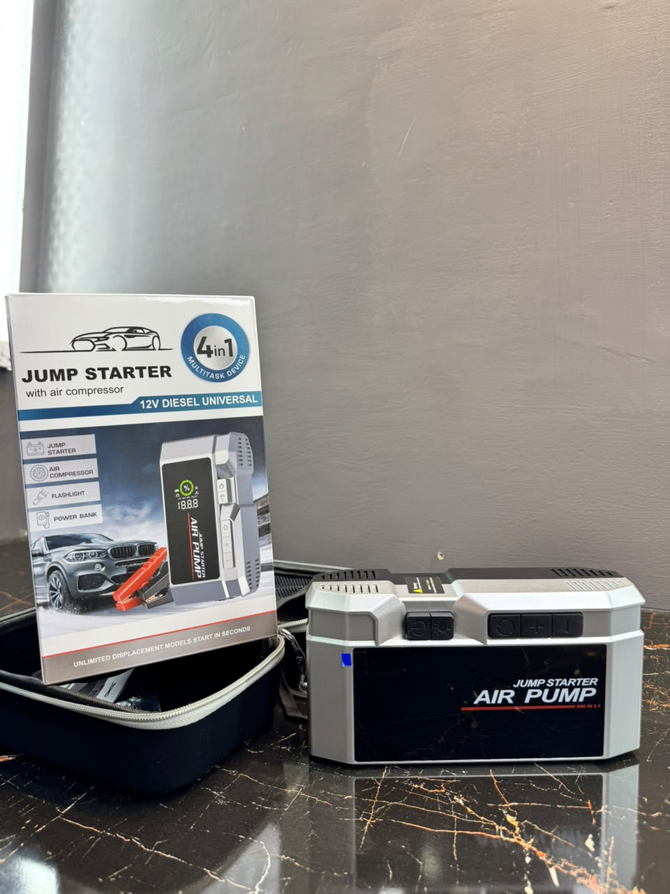 Jump Starter 4-in-1 with Air Compressor 12V - extra view 1