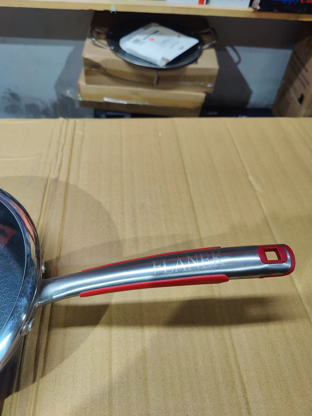 Laser Crafted 13-Inch Honeycomb Pan - in use