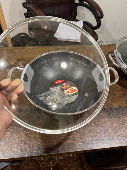 Luxury Honeycomb Non Stick Fry Pan 32-34CM - front view