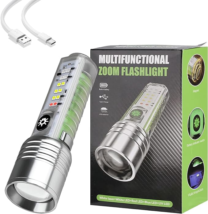 Multifunctional Zoom Flashlight 520A - front view