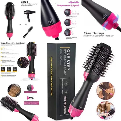 One Step Blow Hair Dryer Volumizer Brush - side view