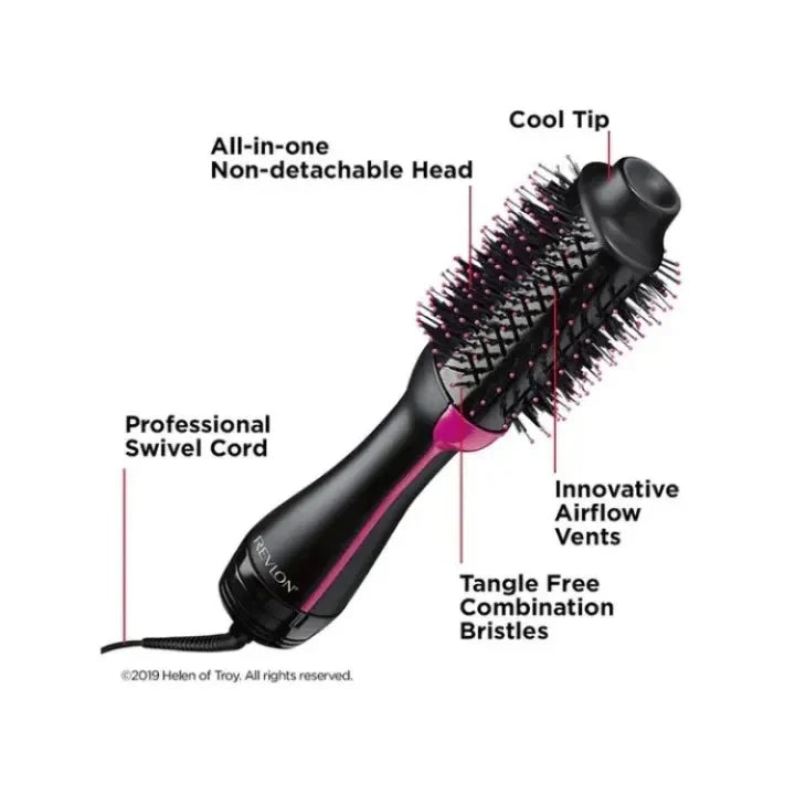 One Step Blow Hair Dryer Volumizer Brush - top view