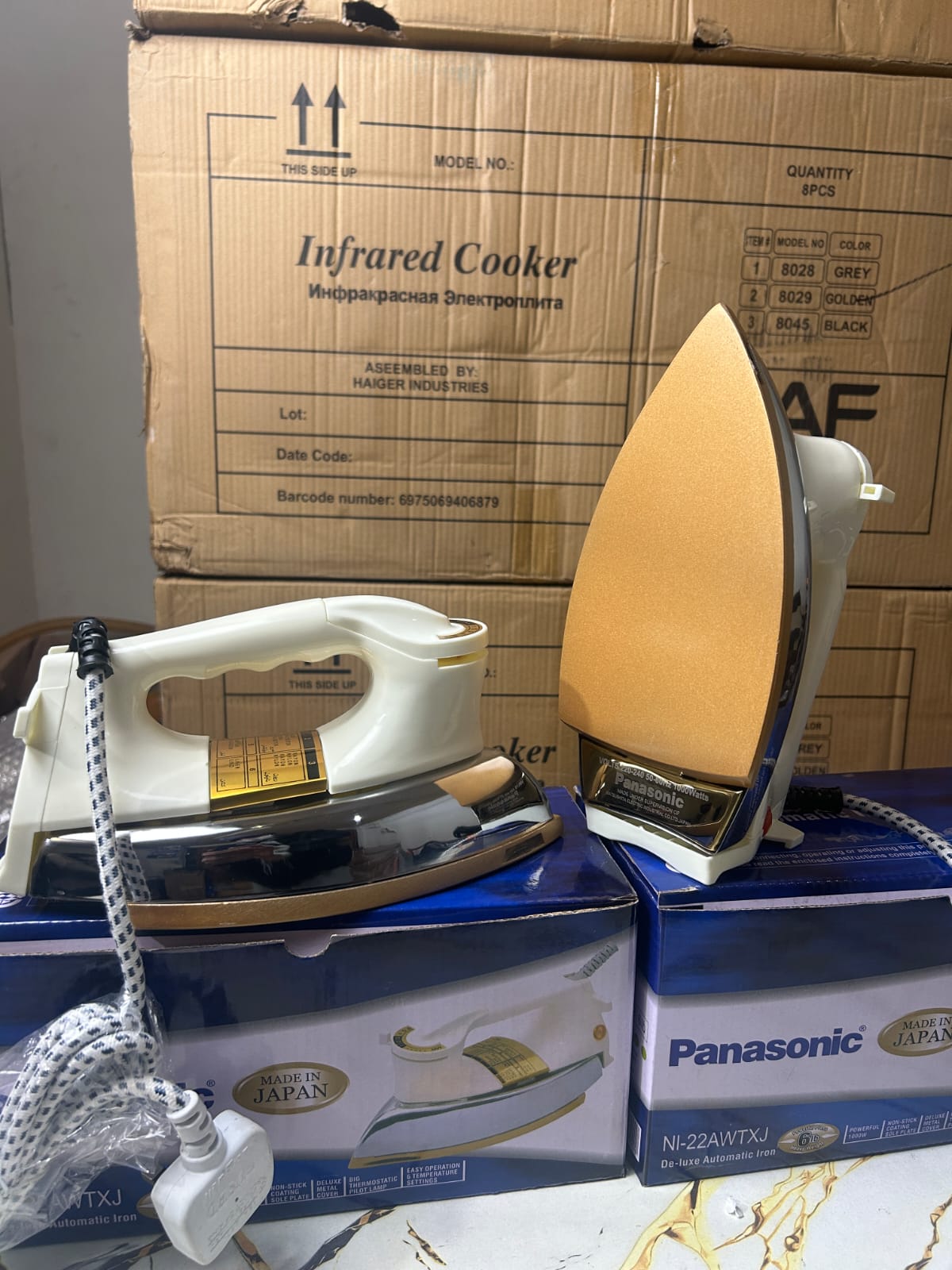 Panasonic Heavy Duty Iron 1000W - in use