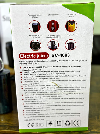 Silver Crest SC-4083 Electric Juicer Machine - extra view 6