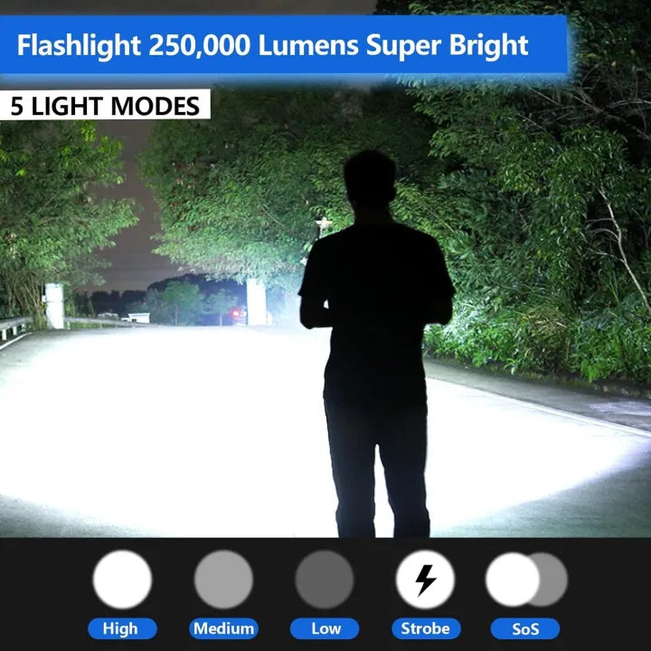 SLH-891 Zoom White Laser Flashlight 8 Hour 5000M - in use