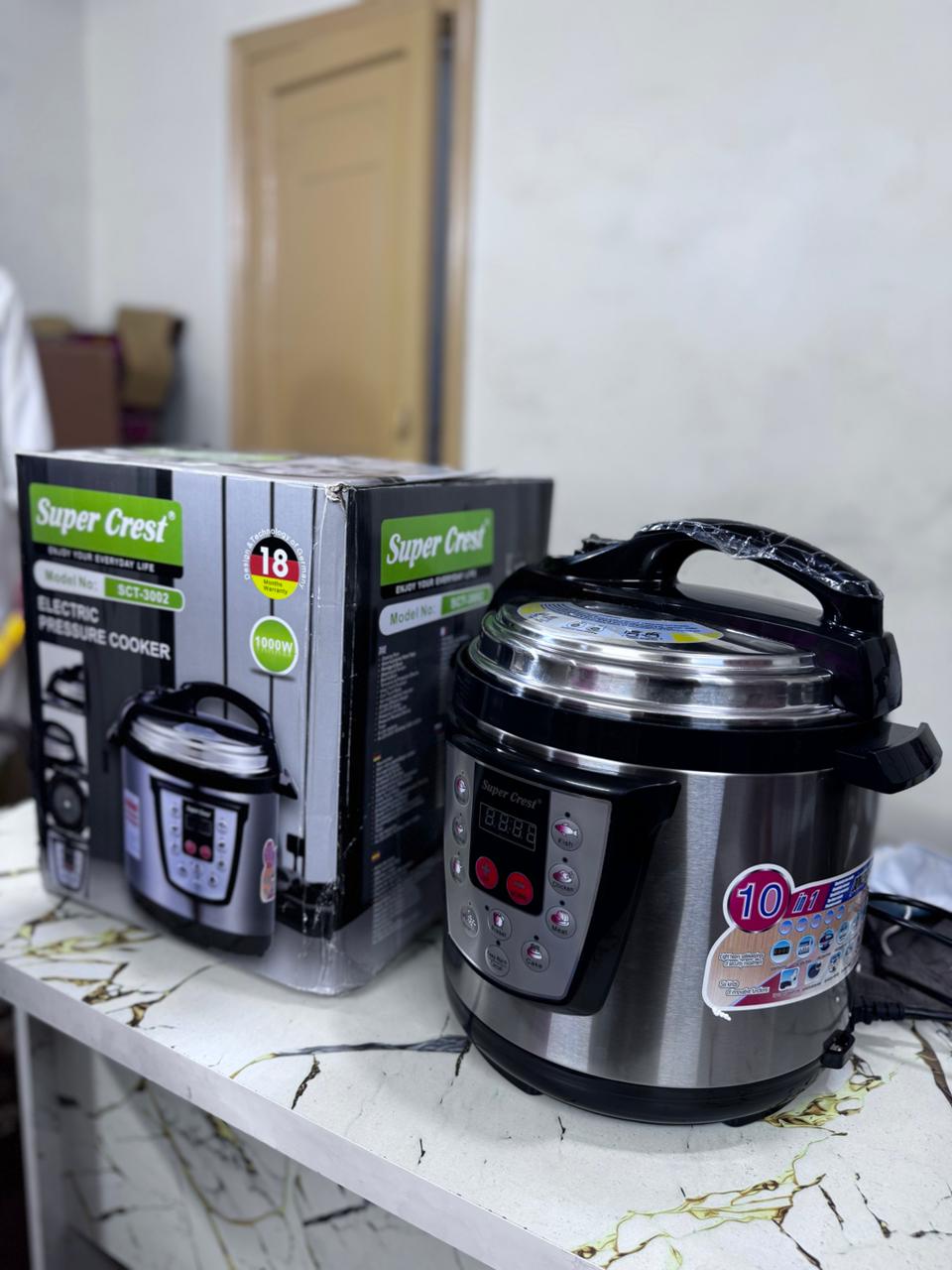 Super Crest Electric Pressure Cooker SCT-3002 - front view