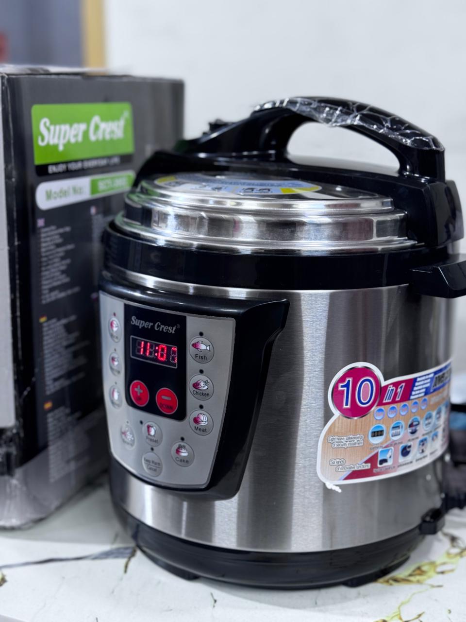 Super Crest Electric Pressure Cooker SCT-3002 - side view
