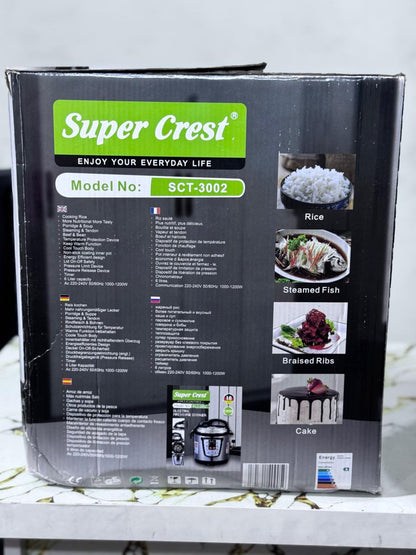 Super Crest Electric Pressure Cooker SCT-3002 - packaging