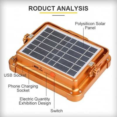W7119-3 Solar-Powered Work Light - close up